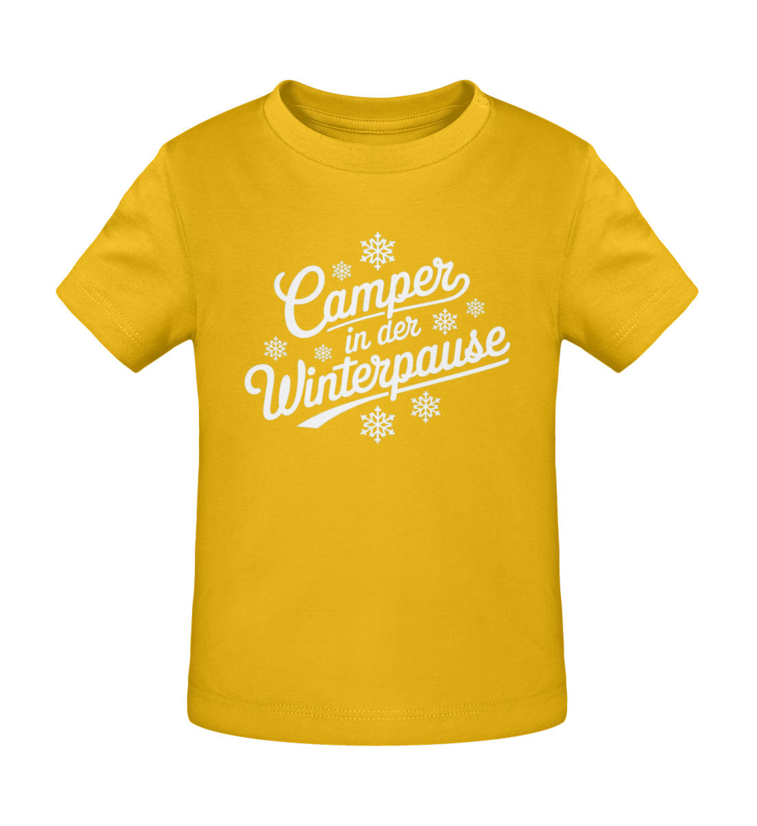 Camper im Winter - Baby Organic Shirt - LazyDonkeyDesign 