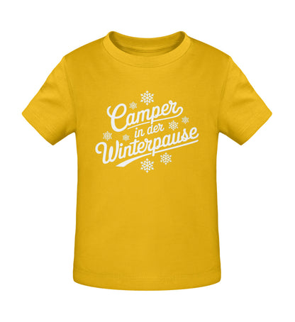 Camper im Winter - Baby Organic Shirt - LazyDonkeyDesign 