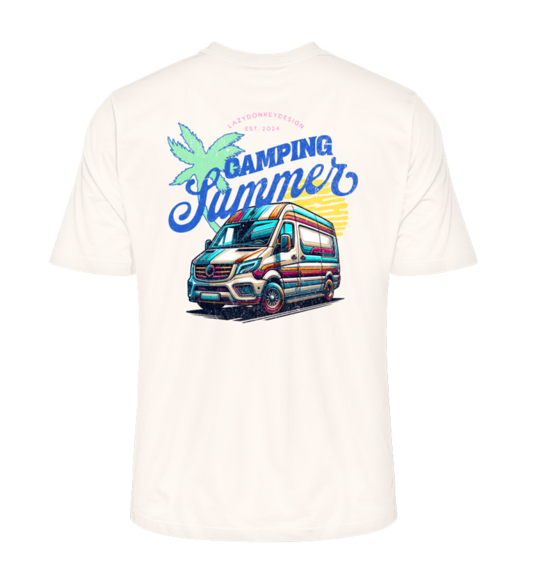 Camping Summer - Herren Organic Shirt - LazyDonkeyDesign 