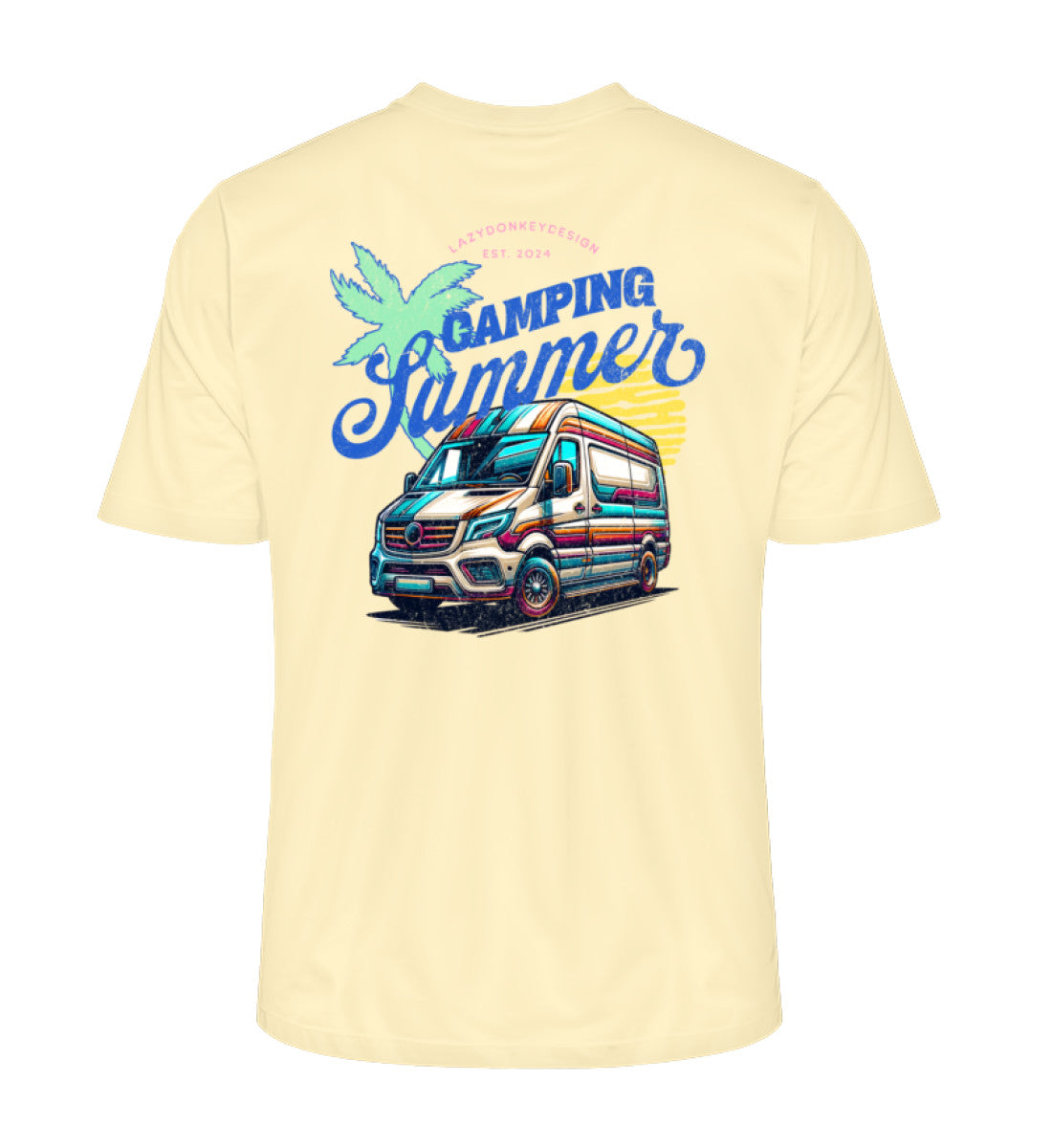 Camping Summer - Herren Organic Shirt - LazyDonkeyDesign 