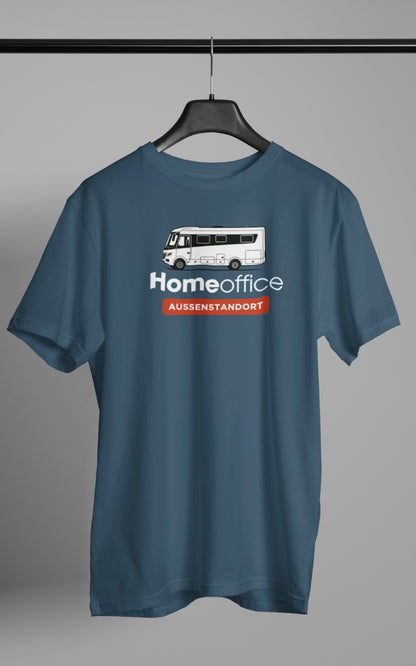 Herren Camping T-Shirt - Homeoffice -Vollintegriertes Wohnmobil