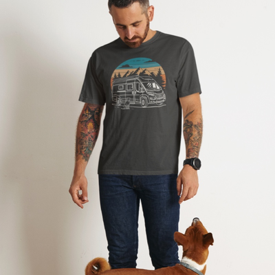 Vanlife mit Hund - Herren Camping T-Shirt