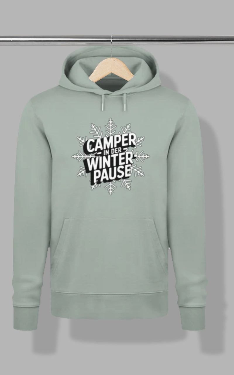 Herren Camping Hoodie - Camper in der Winterpause