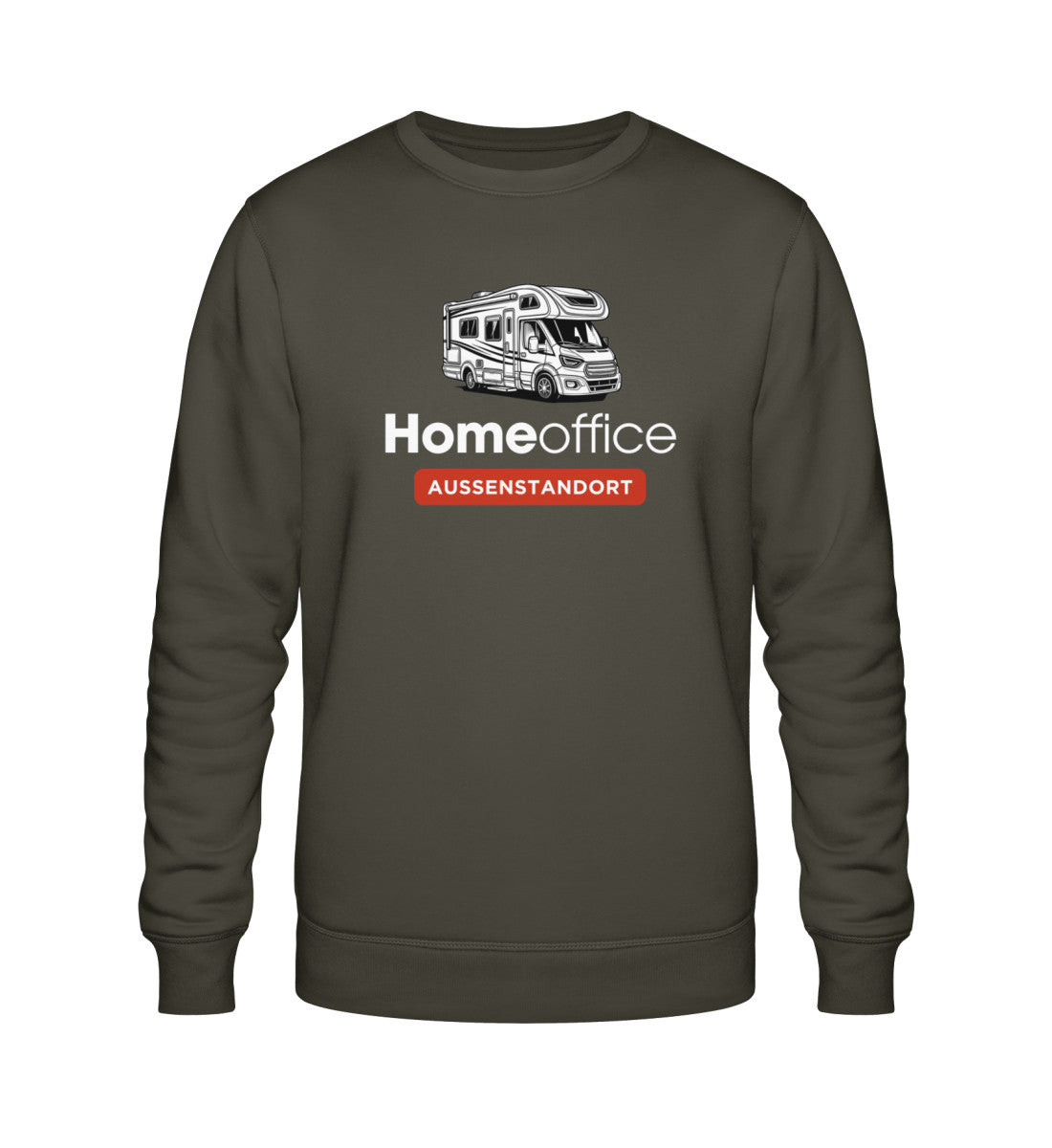 Wohnmobil Homeoffice - Herren Organic Sweatshirt - LazyDonkeyDesign 