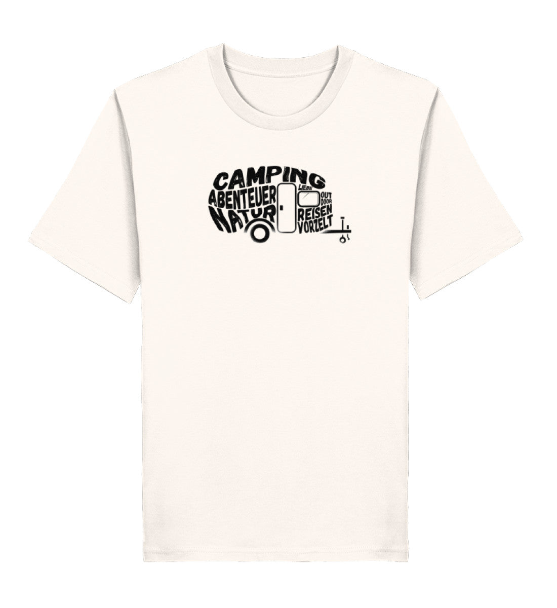 Camping Typografie - Wohnwagen - Herren Organic T-Shirt - LazyDonkeyDesign 
