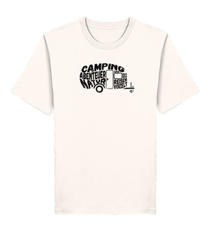 Camping Typografie - Wohnwagen - Herren Organic T-Shirt - LazyDonkeyDesign 