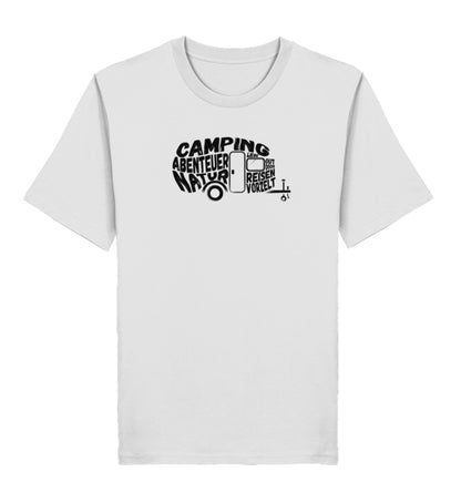 Camping Typografie - Wohnwagen - Herren Organic T-Shirt - LazyDonkeyDesign 