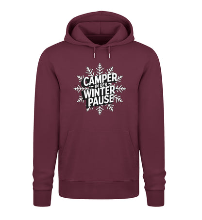 Camper in Winterpause - Herren Organic Hoodie - LazyDonkeyDesign 