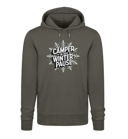 Camper in Winterpause - Herren Organic Hoodie - LazyDonkeyDesign 