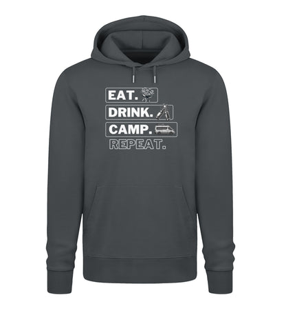 Camping Kreislauf - Herren Organic Hoodie  - Vanlife - LazyDonkeyDesign 