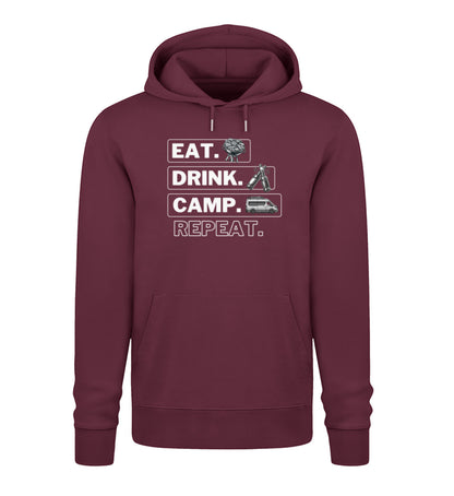 Camping Kreislauf - Herren Organic Hoodie  - Vanlife - LazyDonkeyDesign 