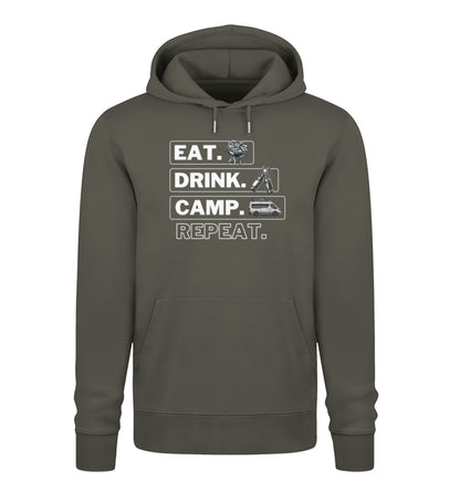 Camping Kreislauf - Herren Organic Hoodie  - Vanlife - LazyDonkeyDesign 