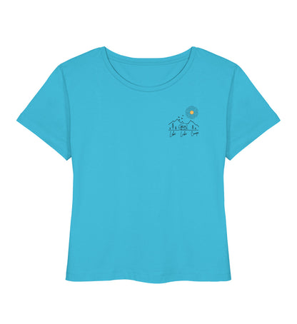 Lebe Liebe Campe - Damen Organic T-Shirt - Brust - LazyDonkeyDesign 