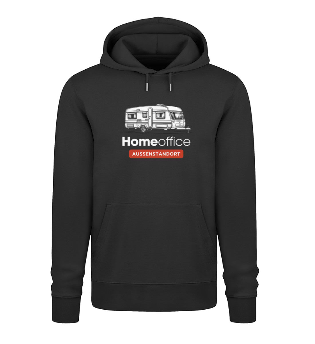 Wohnwagen Homeoffice - Herren Organic Hoodie - LazyDonkeyDesign 