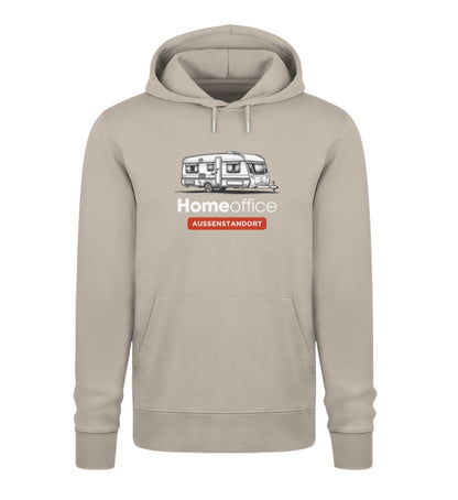 Wohnwagen Homeoffice - Herren Organic Hoodie - LazyDonkeyDesign 