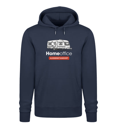 Wohnwagen Homeoffice - Herren Organic Hoodie - LazyDonkeyDesign 