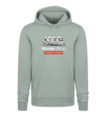 Wohnwagen Homeoffice - Herren Organic Hoodie - LazyDonkeyDesign 