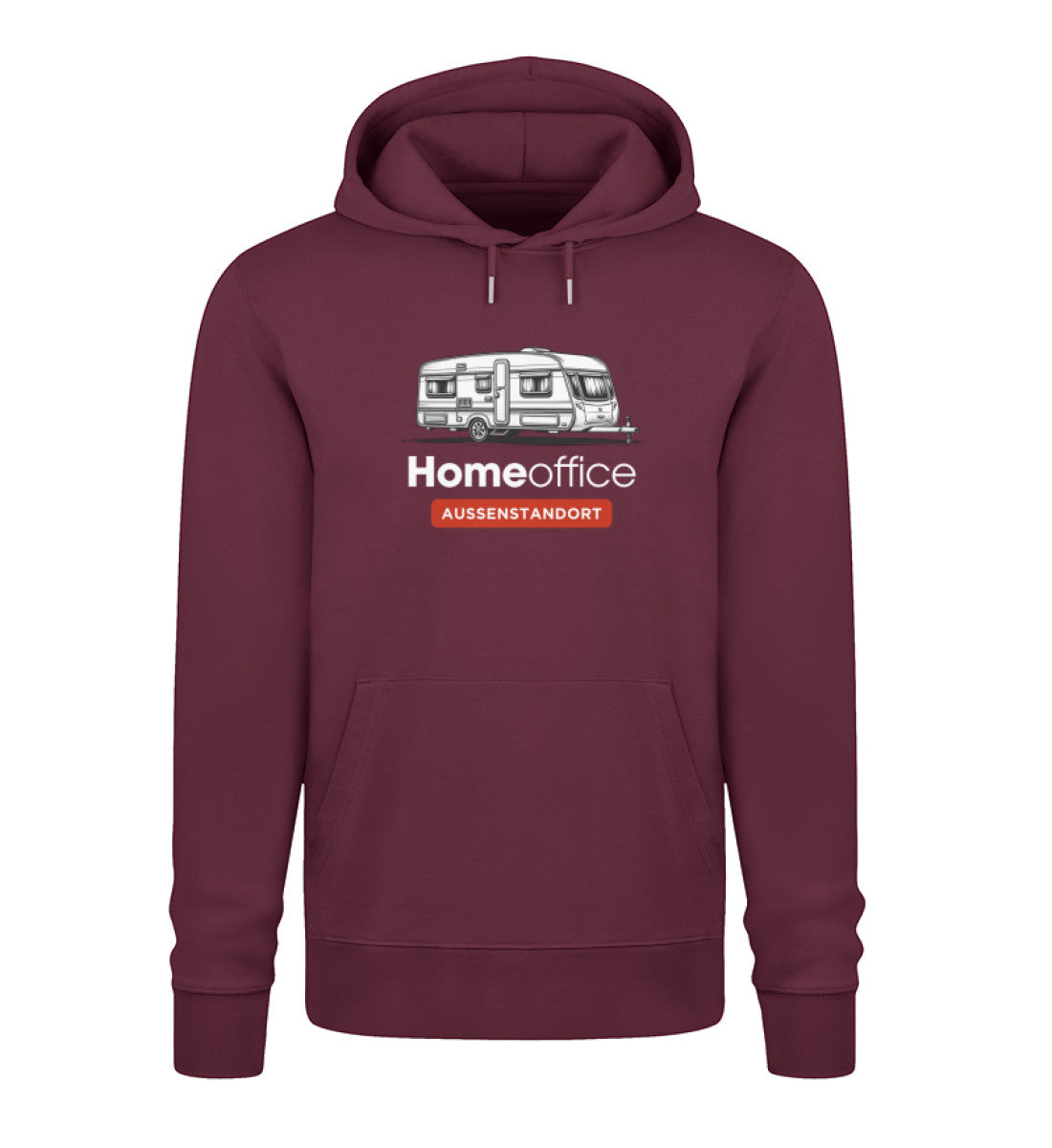 Wohnwagen Homeoffice - Herren Organic Hoodie - LazyDonkeyDesign 