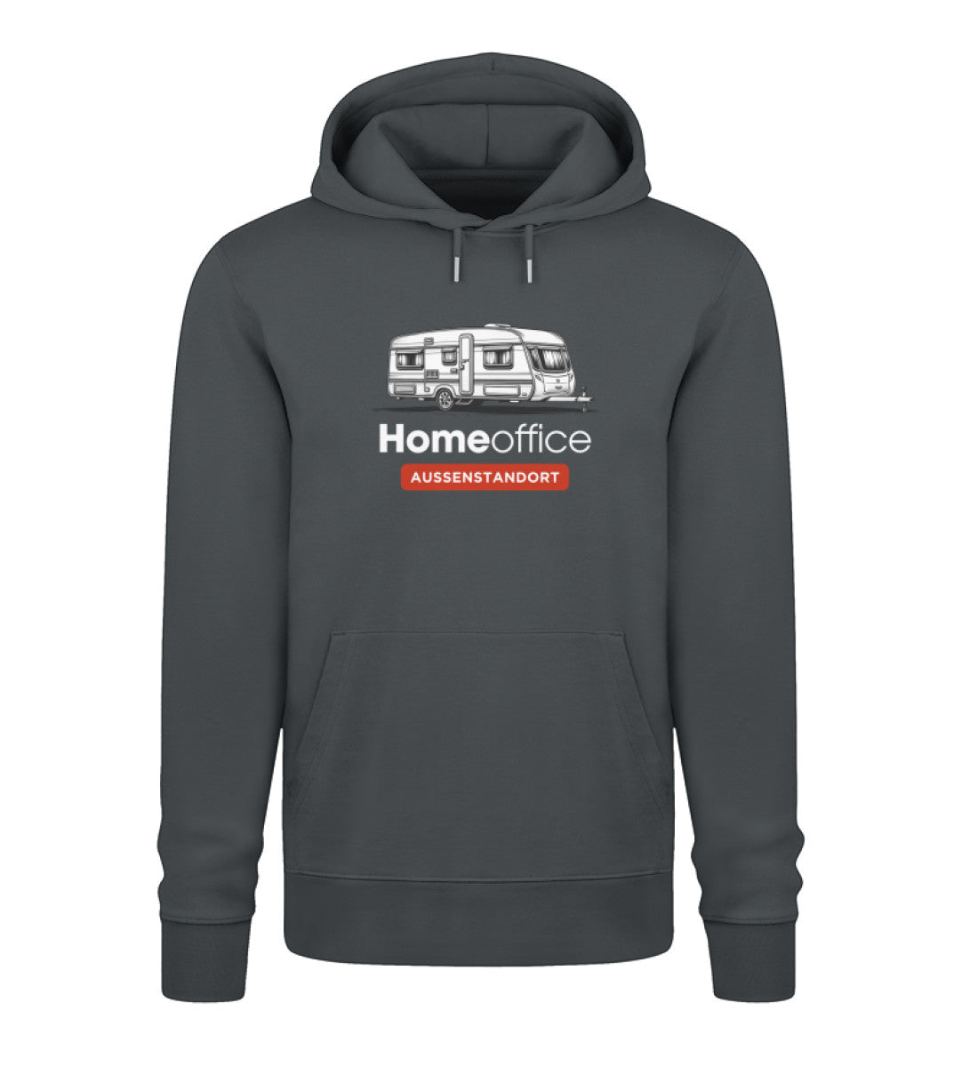 Wohnwagen Homeoffice - Herren Organic Hoodie - LazyDonkeyDesign 