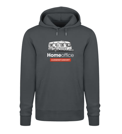 Wohnwagen Homeoffice - Herren Organic Hoodie - LazyDonkeyDesign 