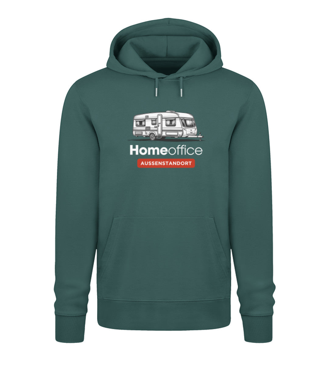 Wohnwagen Homeoffice - Herren Organic Hoodie - LazyDonkeyDesign 