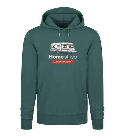 Wohnwagen Homeoffice - Herren Organic Hoodie - LazyDonkeyDesign 