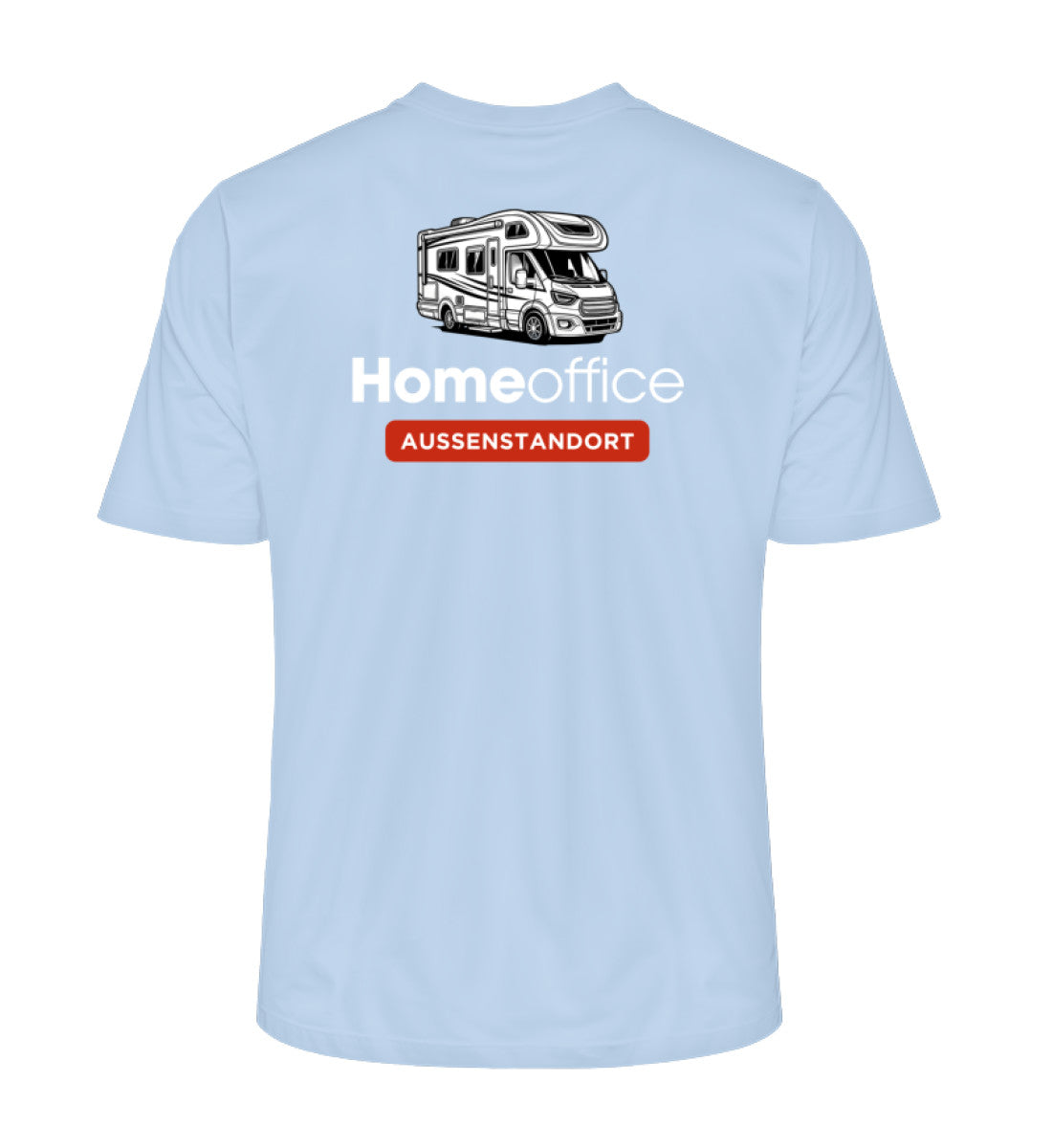 Wohnmobil Homeoffice - Herren Organic Shirt - Rückendruck - LazyDonkeyDesign 
