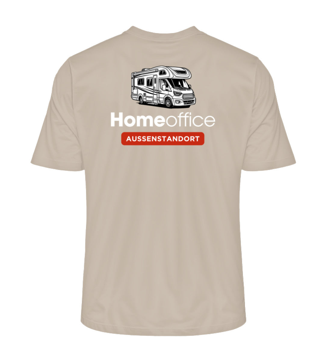 Wohnmobil Homeoffice - Herren Organic Shirt - Rückendruck - LazyDonkeyDesign 