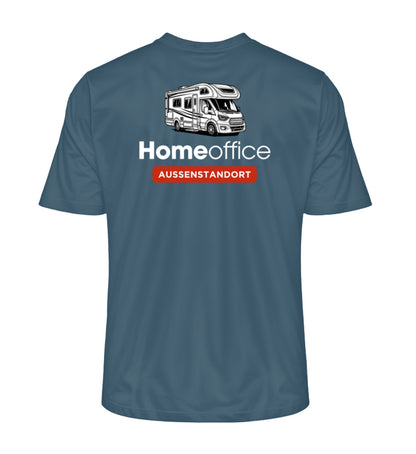 Wohnmobil Homeoffice - Herren Organic Shirt - Rückendruck - LazyDonkeyDesign 