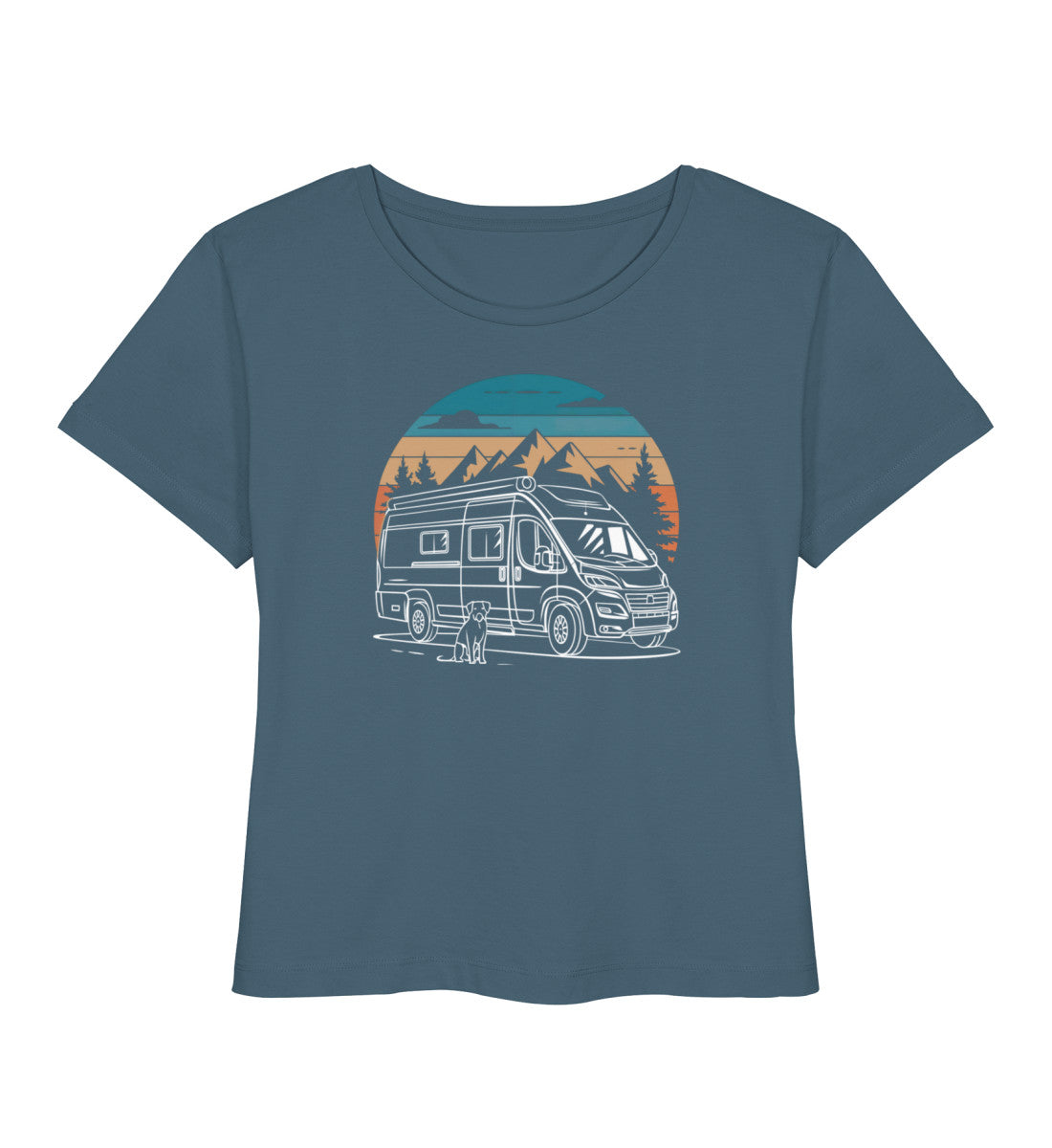 Vanlife mit Hund - Damen Organic T-Shirt - LazyDonkeyDesign 
