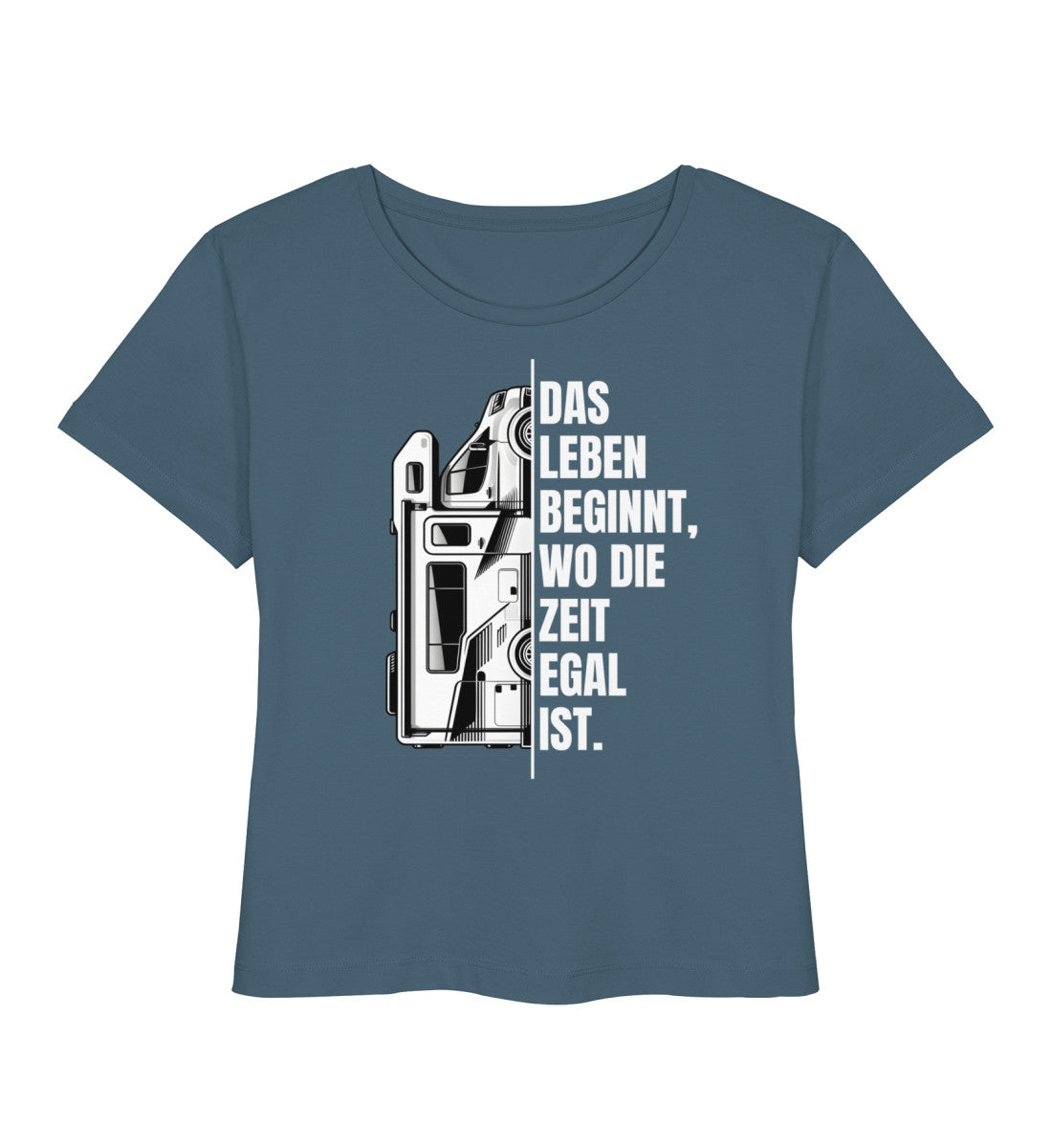 Camping ist Zeitlos - Damen Organic T-Shirt - Wohnmobil - LazyDonkeyDesign 