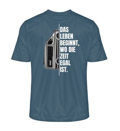 Camping ist Zeitlos - Herren Organic Shirt - Vanlife - Rückenmotiv - LazyDonkeyDesign 