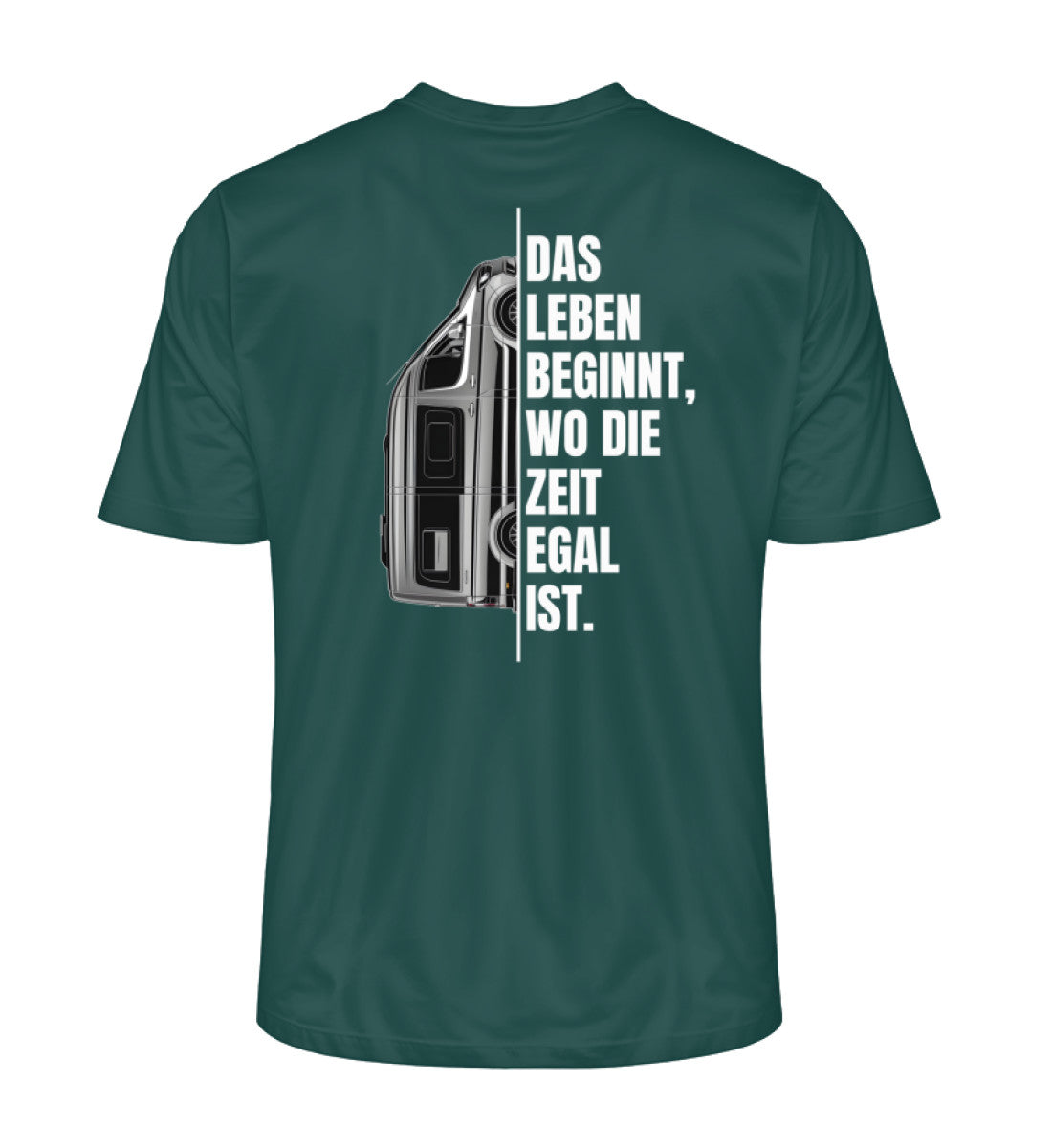 Camping ist Zeitlos - Herren Organic Shirt - Vanlife - Rückenmotiv - LazyDonkeyDesign 