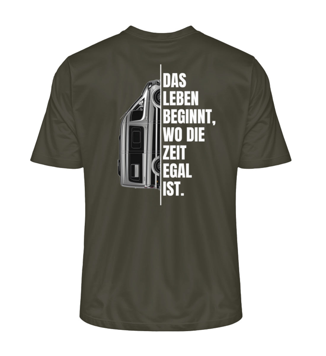 Camping ist Zeitlos - Herren Organic Shirt - Vanlife - Rückenmotiv - LazyDonkeyDesign 