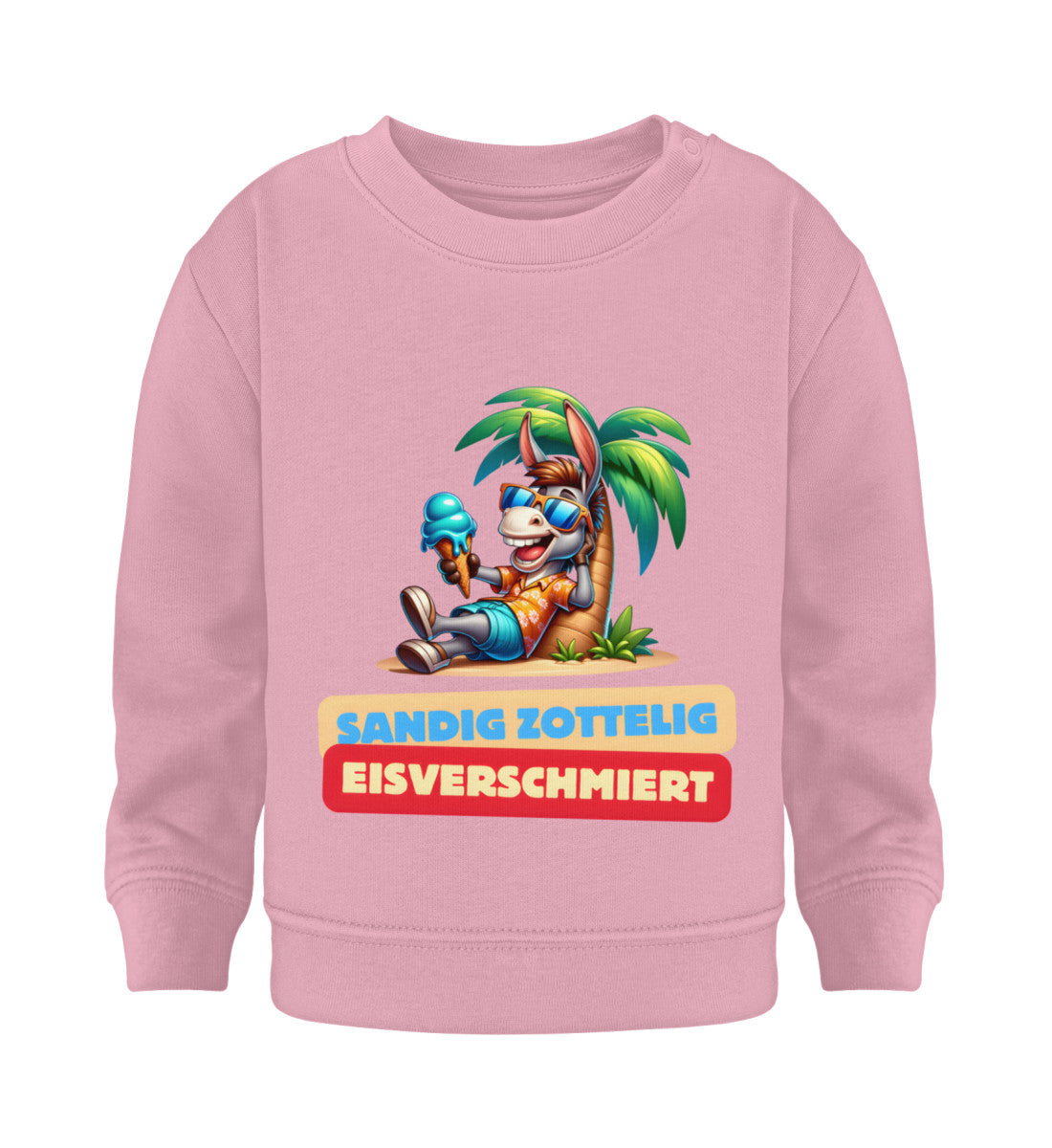 Sandig Zottelig Eisverschmiert - Baby Organic Sweatshirt - LazyDonkeyDesign 