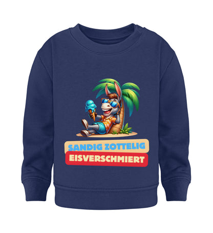 Sandig Zottelig Eisverschmiert - Baby Organic Sweatshirt - LazyDonkeyDesign 