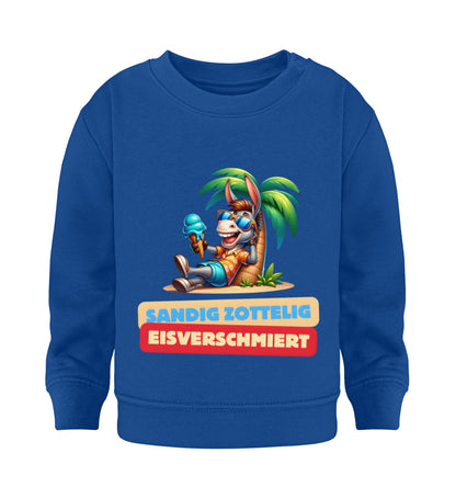 Sandig Zottelig Eisverschmiert - Baby Organic Sweatshirt - LazyDonkeyDesign 