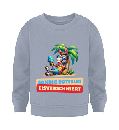 Sandig Zottelig Eisverschmiert - Baby Organic Sweatshirt - LazyDonkeyDesign 