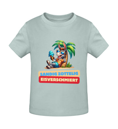 Sandig Zottelig Eisverschmiert - Baby Organic Shirt - LazyDonkeyDesign 