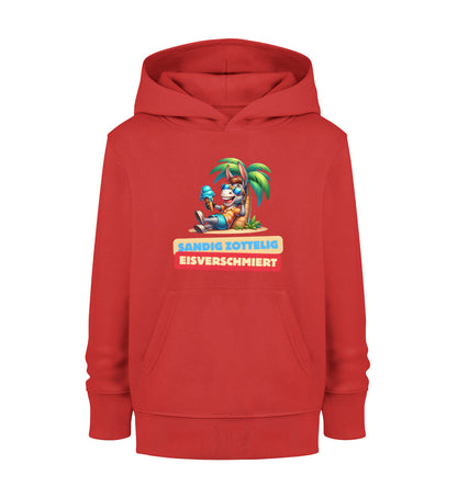 Sandig Zottelig Eisverschmiert - Kinder Organic Hoodie - LazyDonkeyDesign 