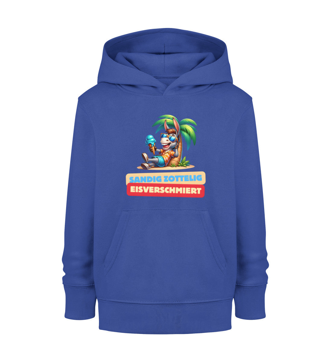 Sandig Zottelig Eisverschmiert - Kinder Organic Hoodie - LazyDonkeyDesign 