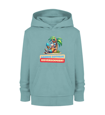 Sandig Zottelig Eisverschmiert - Kinder Organic Hoodie - LazyDonkeyDesign 