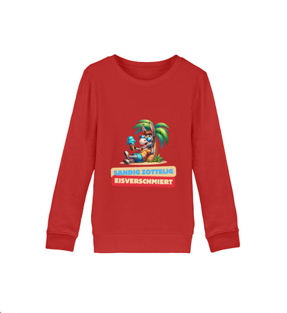 Sandig Zottelig Eisverschmiert - Kinder Organic Sweatshirt - LazyDonkeyDesign 