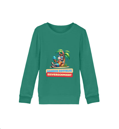 Sandig Zottelig Eisverschmiert - Kinder Organic Sweatshirt - LazyDonkeyDesign 