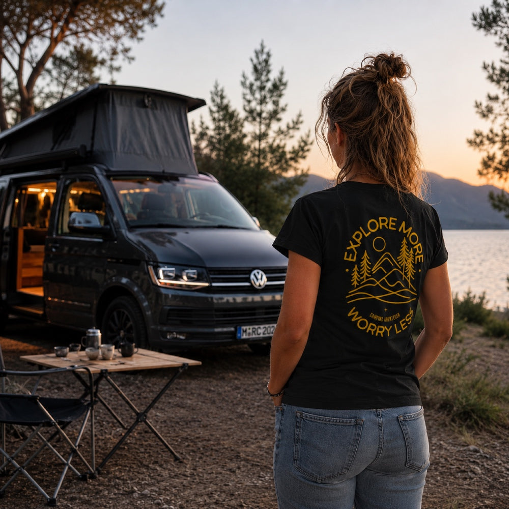 Explore More - Damen Camping T-Shirt