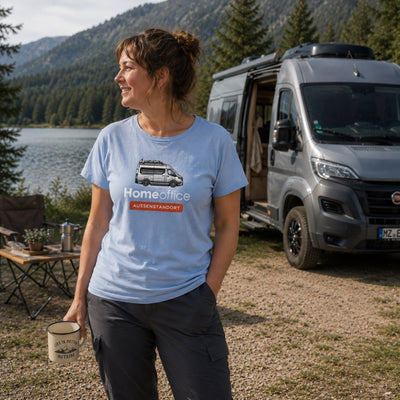 Vanlife Homeoffice - Damen Camping T-Shirt