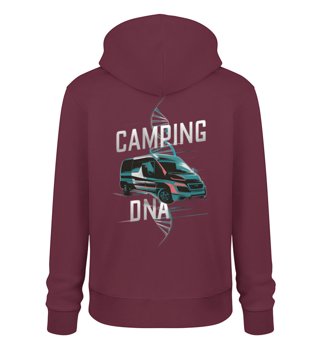 Vanlife Camping DNA - Herren Organic Hoodie - LazyDonkeyDesign 