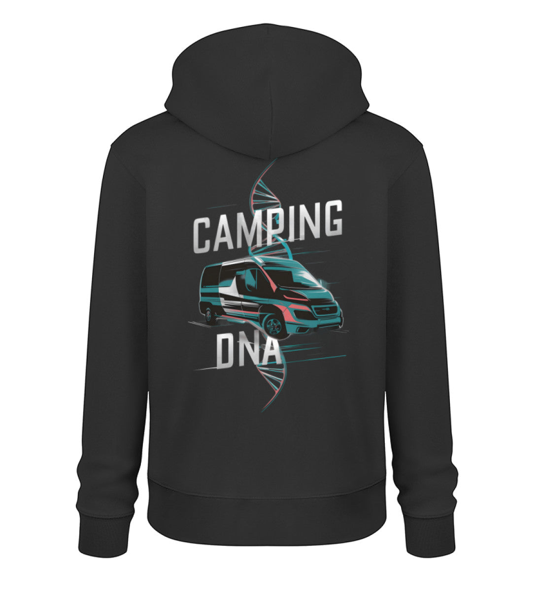 Vanlife Camping DNA - Herren Organic Hoodie - LazyDonkeyDesign 