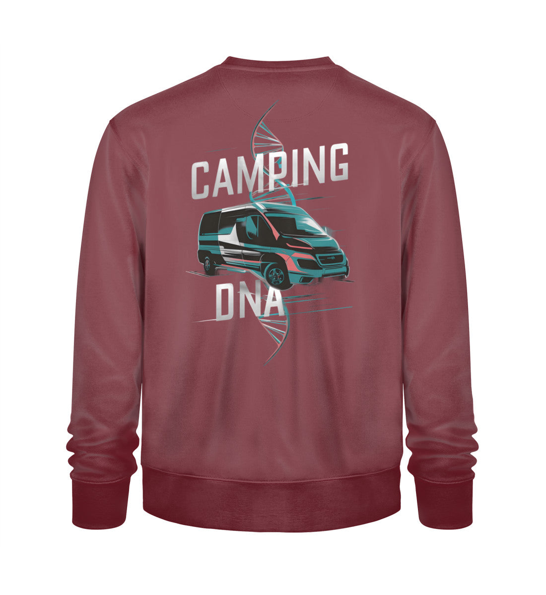 Vanlife Camping DNA - Herren Organic Sweatshirt - LazyDonkeyDesign 
