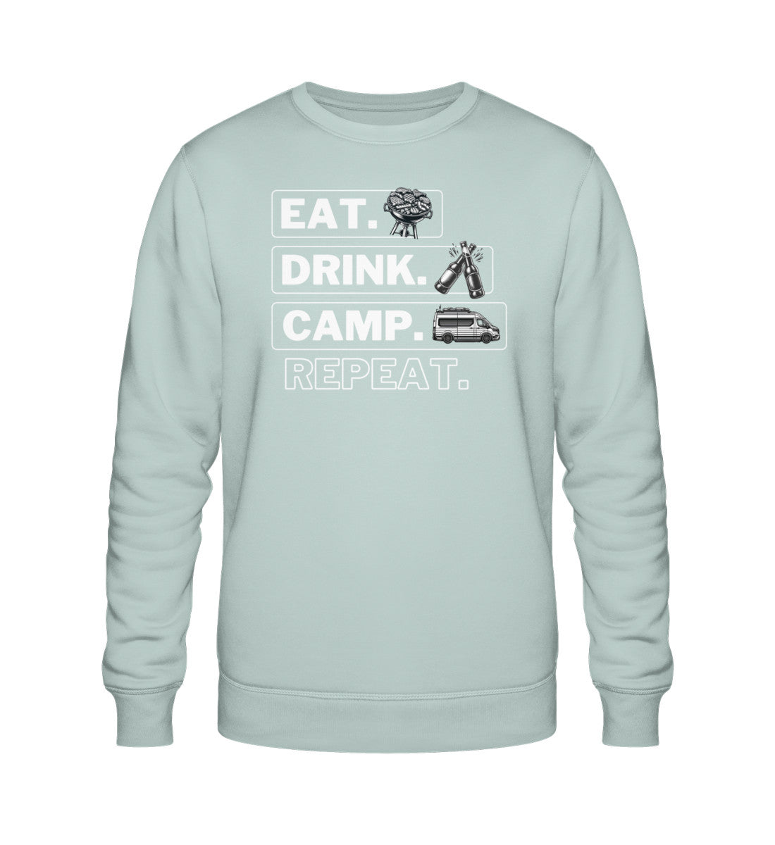 Camping Kreislauf - Herren Organic Sweatshirt  - Vanlife - LazyDonkeyDesign 